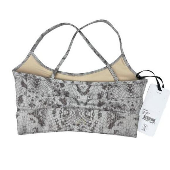 NWT VARLEY Womens Taupe Grey Snake Print Irene Bra Size XS - Picture 4 of 6